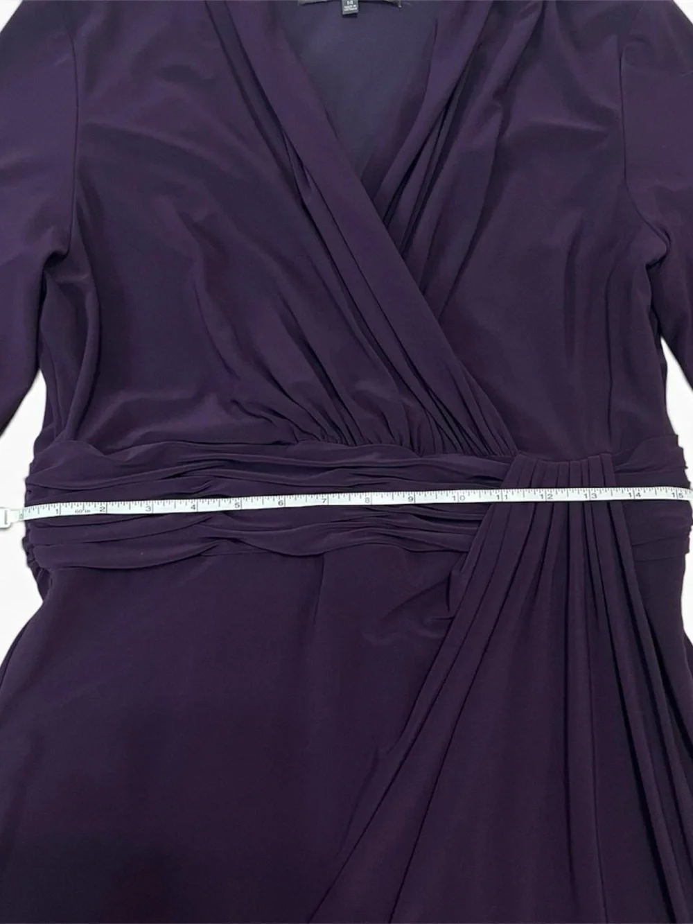 Jones New York Deep Purple Wrap-Style Dress